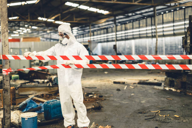 Professional Sewage Cleanup technician working in Hilmar, CA